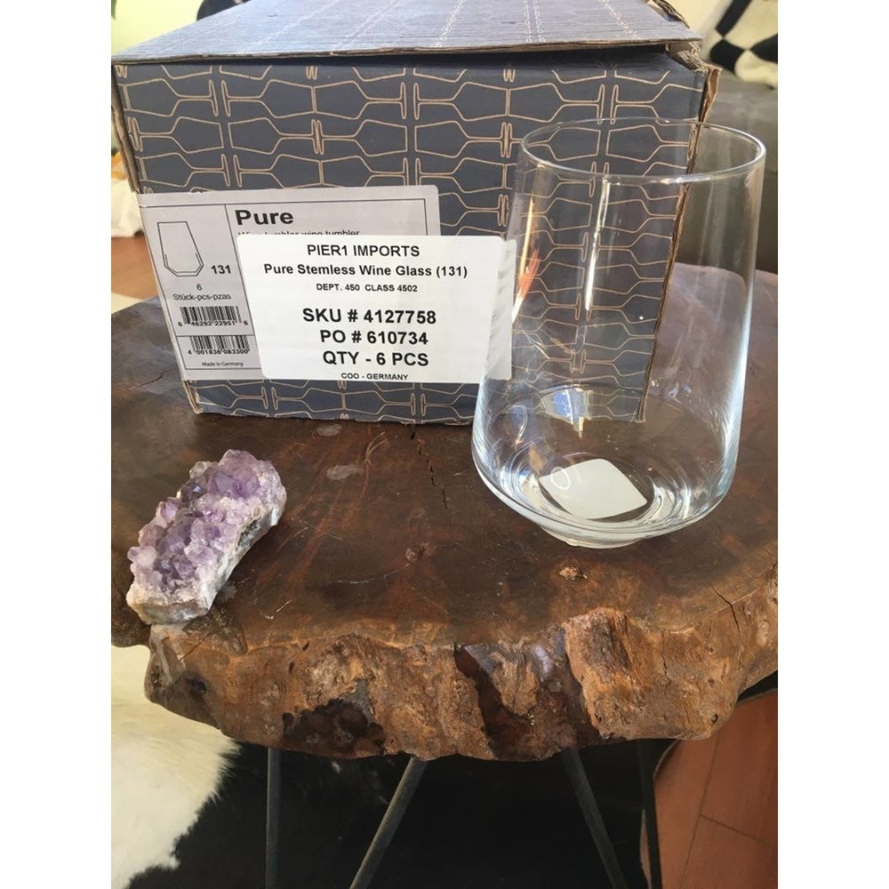 NWT 6 Pier 1 German wine glasses